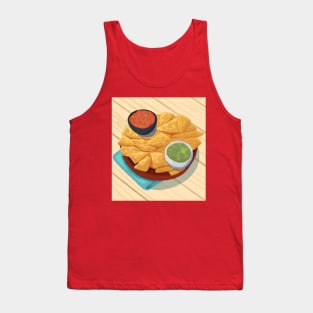 Tortilla chips, salsa, and guacamole Tank Top